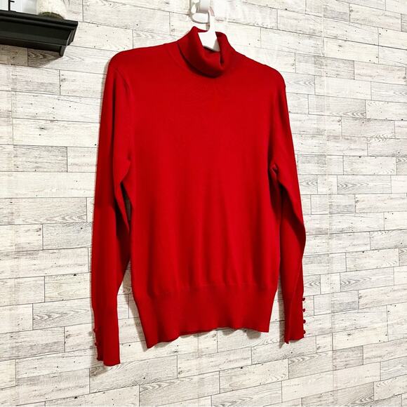 SPENSE KNITS Red Turtleneck Sweater, XL, NWT! - Picture 5 of 9